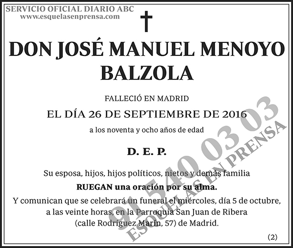 José Manuel Menoyo Balzola